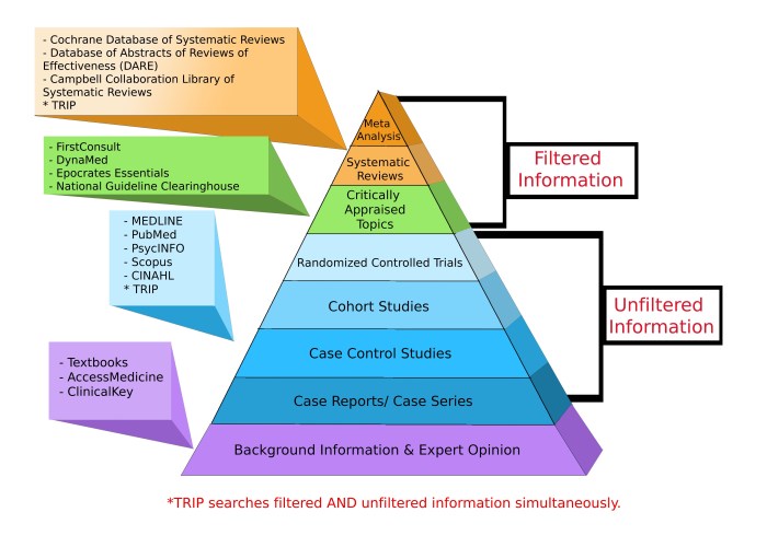 Types studies evidence based medicine pyramid research levels study case medical health sectional cross practice ebm public nursing phd nutrition